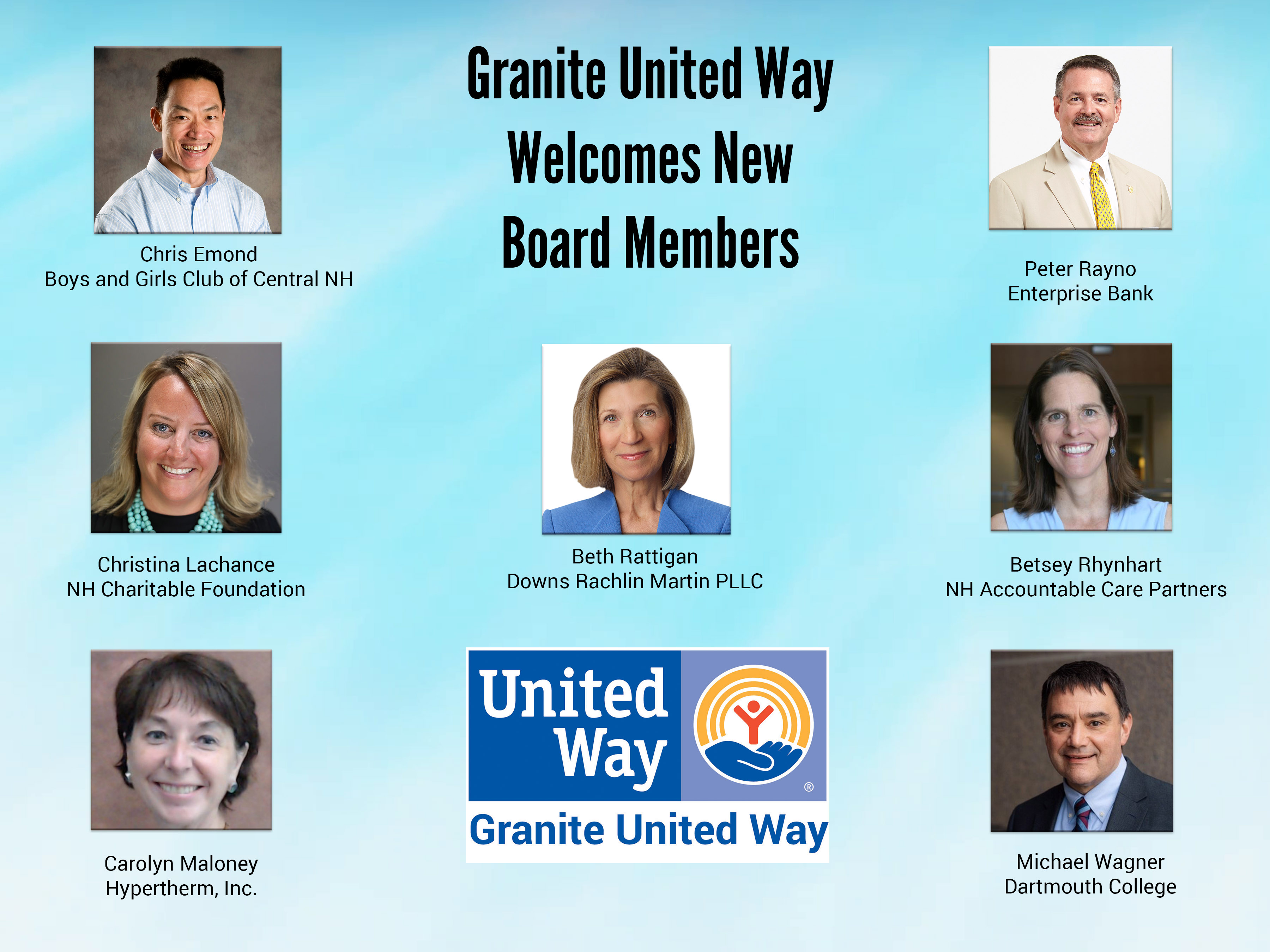 Granite United Way Welcomes New Members to Board of Directors