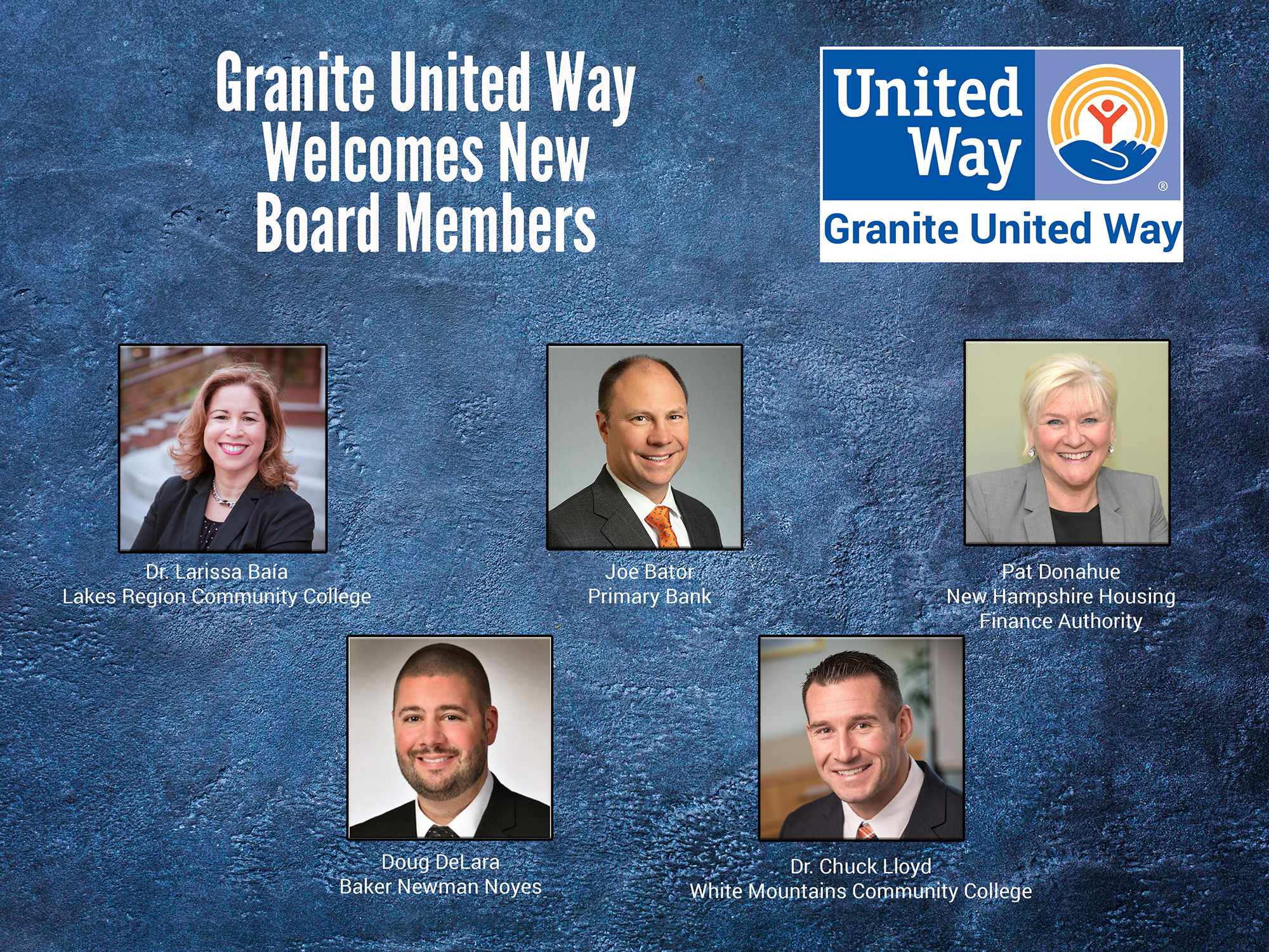Granite United Way Welcomes Five New Board Members